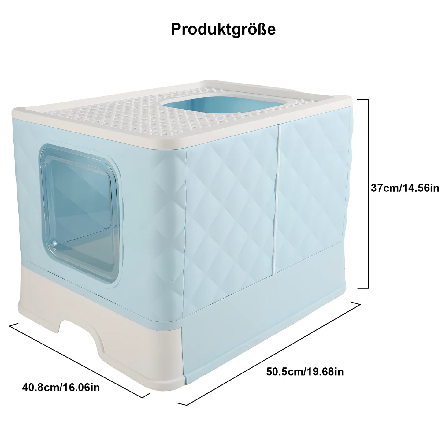 Bac litière chat grand confort anti-éclaboussures