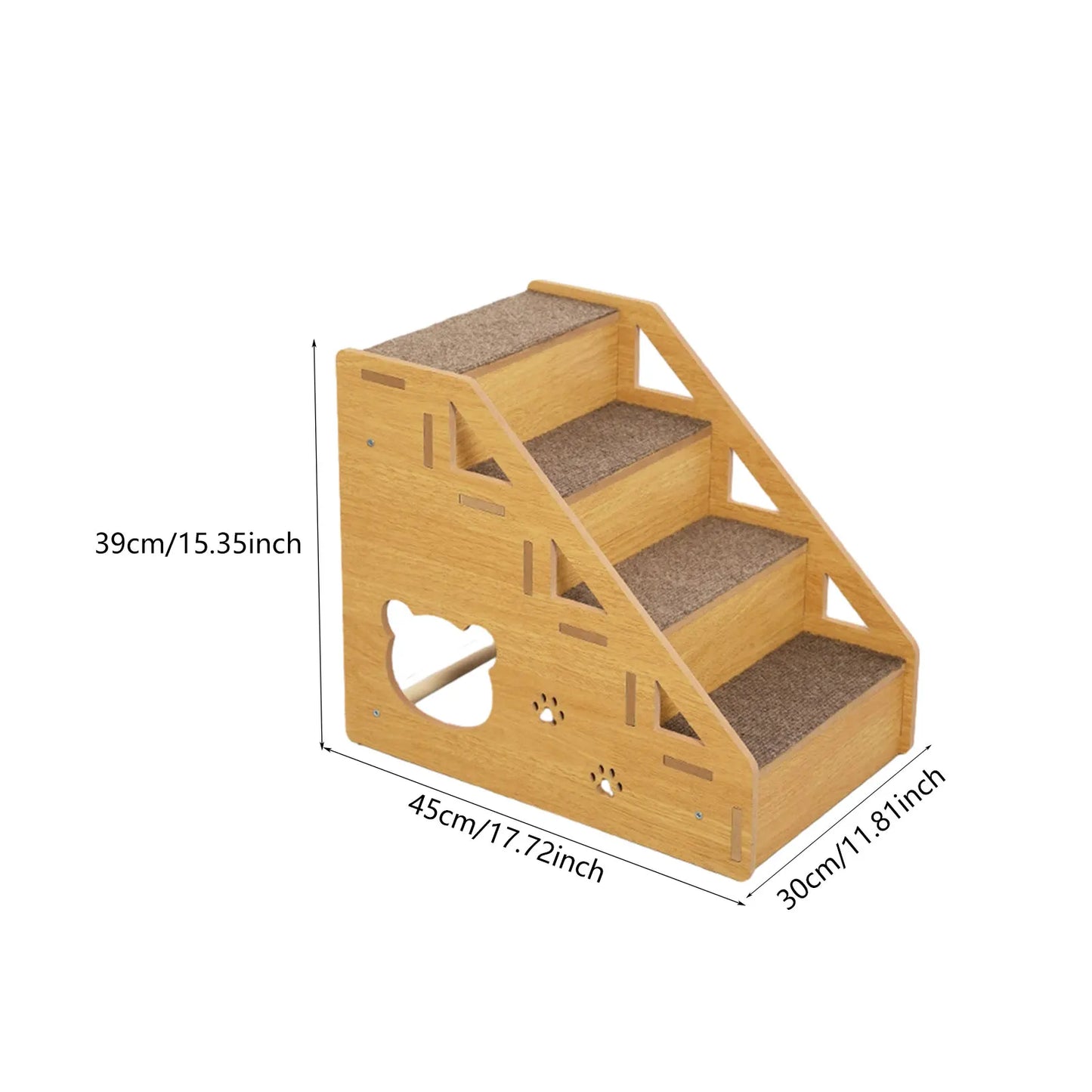 Pet Dog Stair Ladder Pet Steps with Anti Slip Carpet Surface Versatile Puppy Essential for Cars Kitten Small and Older Animals