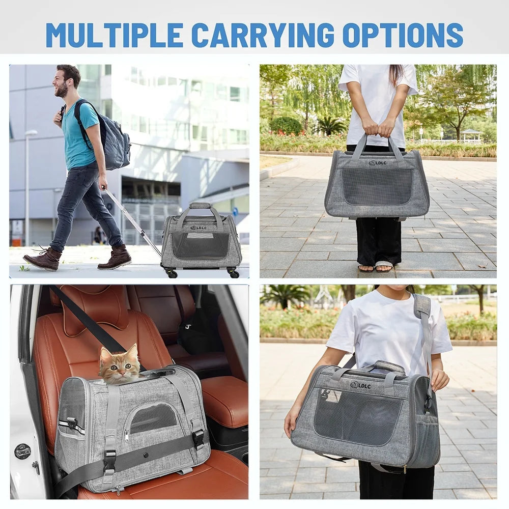 Extra Large Portable Pet Trolley Case Detachable Dog Trolley Case Large Foldable Pet Bag Cat Travel Carrier Bag