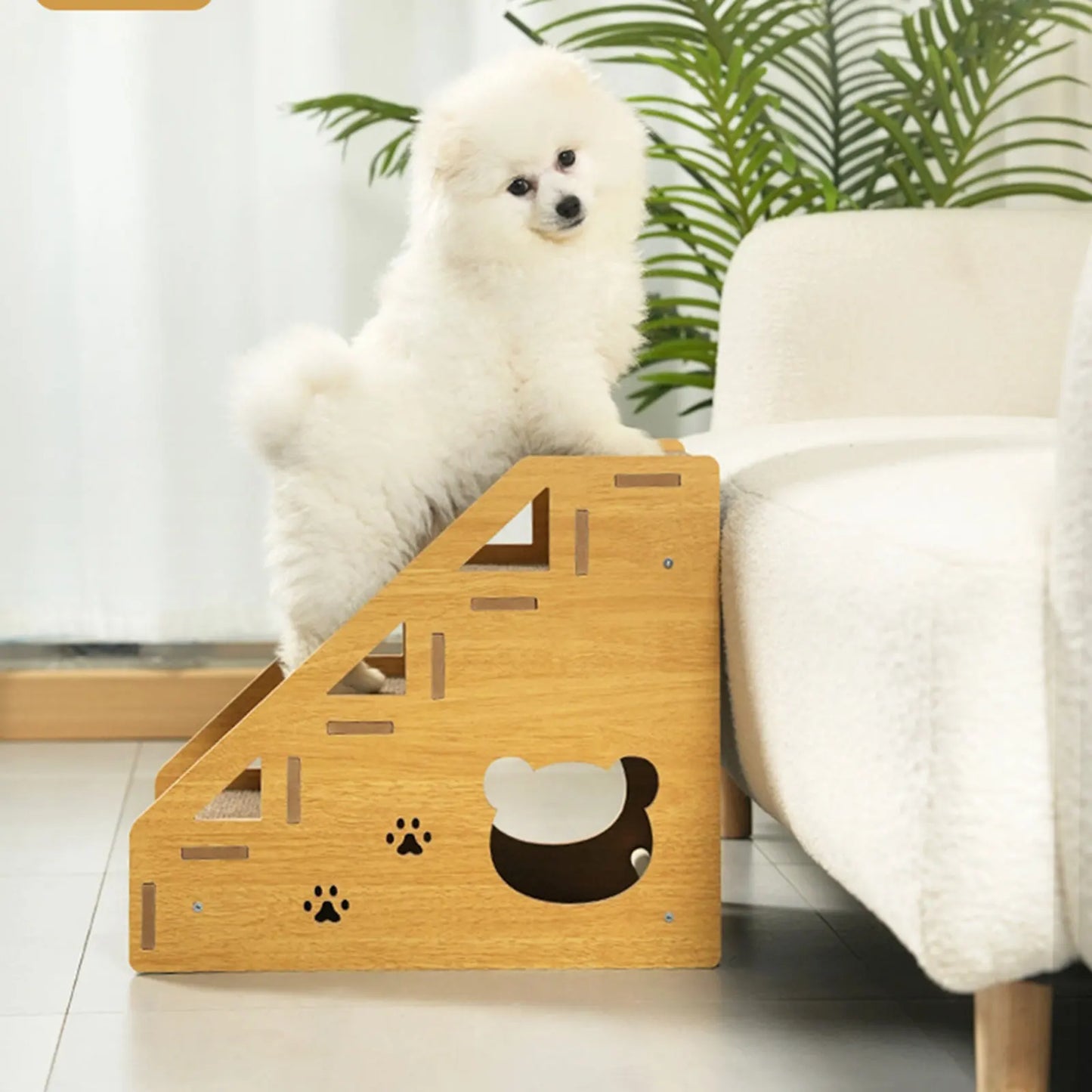 Pet Dog Stair Ladder Pet Steps with Anti Slip Carpet Surface Versatile Puppy Essential for Cars Kitten Small and Older Animals