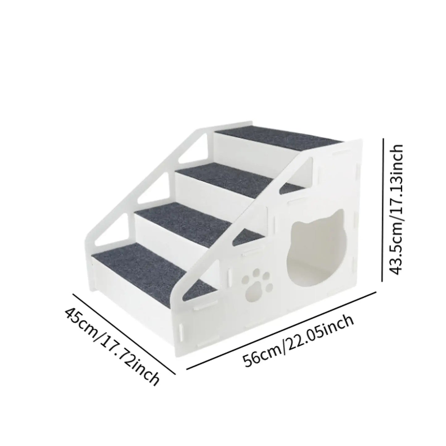 Pet Dog Stair Ladder Pet Steps with Anti Slip Carpet Surface Versatile Puppy Essential for Cars Kitten Small and Older Animals