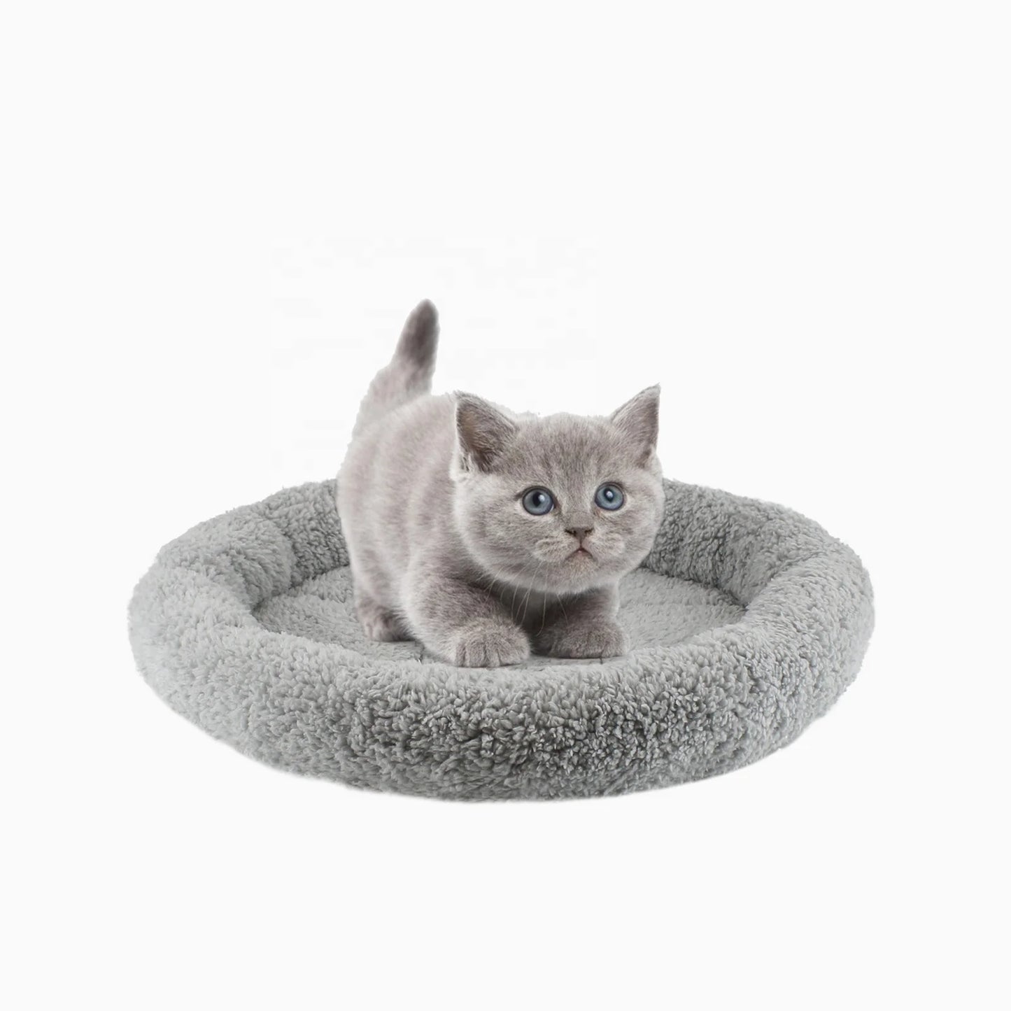 New Design Pet Bed for Cat Dog Curling Sleep Mat Anti-slip Cat Pad Dog Self-Warm Sofa in Grey Color