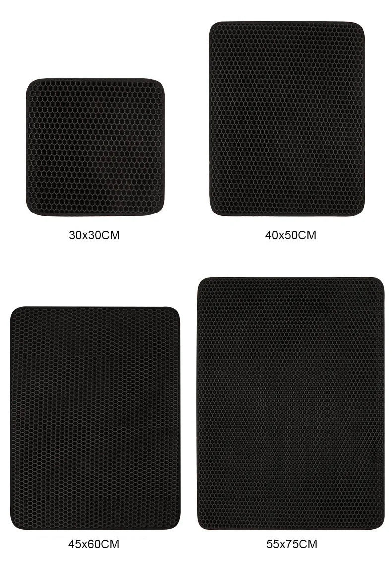Waterproof Pet Cat Litter Mat Foldable EVA Double-Layer Cats Mat Bottom Non-slip Pet Litter Cat Mat Layer Pet Litter Catcher Mat
