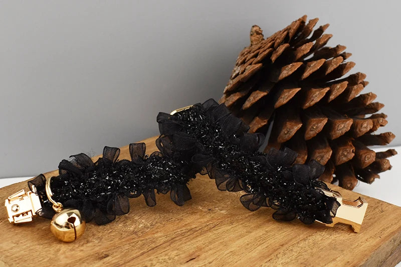 Collier de chat en dentelle réglable