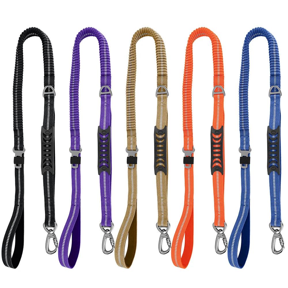 Reflective Dog Leash Durable Nylon Dog Car Seat Belt Elastic Pet Training Lead Travel Car Safety Rope For Small Large Dogs Pug