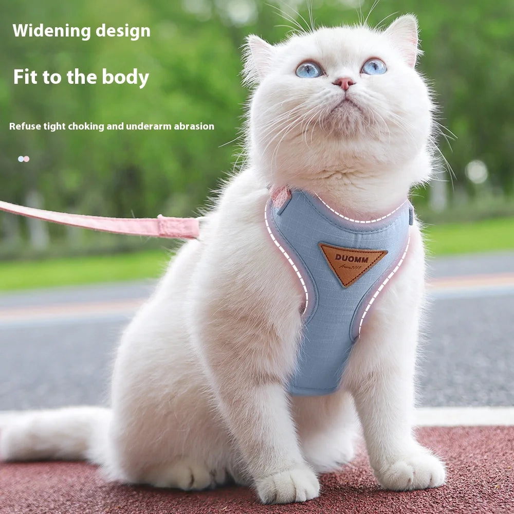 New pet leash anti-break free cat walking leash out pet chest strap adjustable cat leash