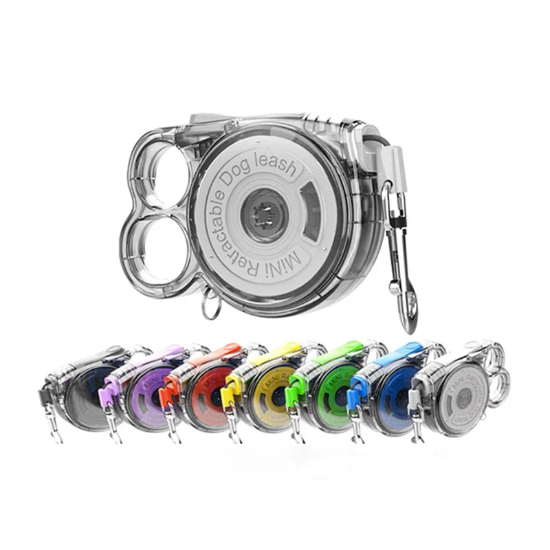 Automatic Retractable Small Dog Leash 3m Ultralight Portable Nylon with Locking Alloy Clip for Outdoor Jogging Hiking Travel