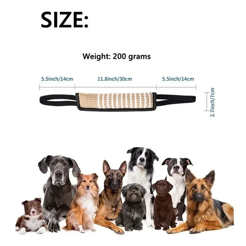 Interactive Pet Toys for Small and Large Dogs, Strong Handles, Jute Bite Pillow, Puppy Training Play Game, Durable Dog Tug Toy 2