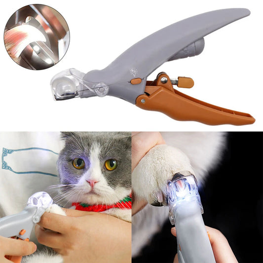 Nail Trimmer with LED Light Dog Cat Pet Clipper Scissors Toe Claw Clippers
