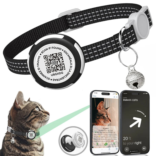 Collier chat avec boîtier de protection pour traceur GPS étui Airtag