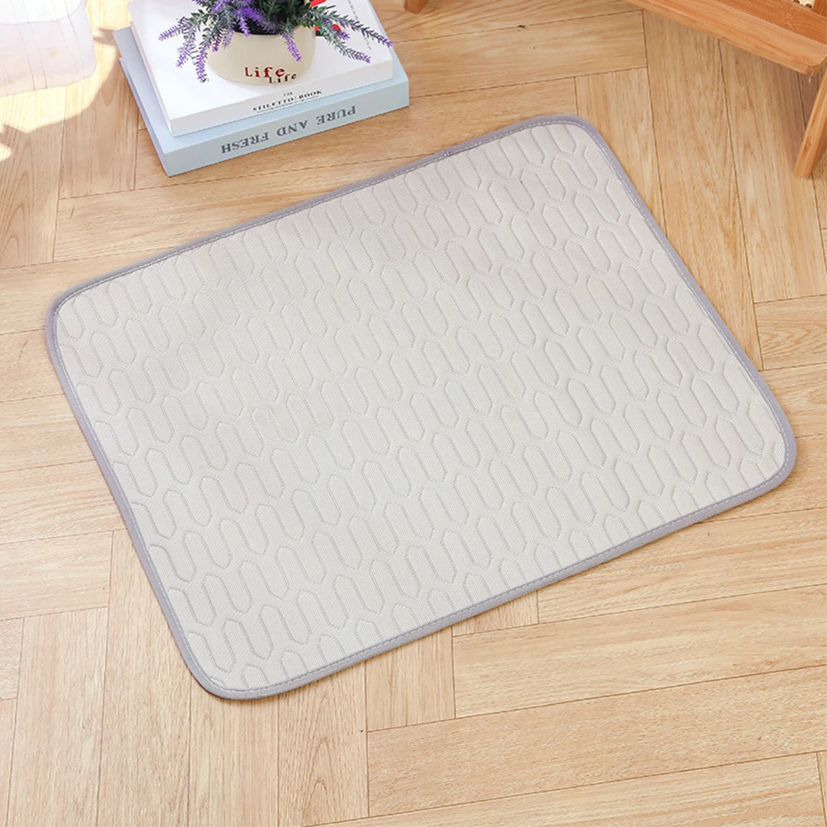 Ice Fabric Cat Bed Cooling Dog Summer Bed for Small Dog Mat Non-slip Cat Sleeping Mat Pet Mat for Dog Chihuahua French Bulldog