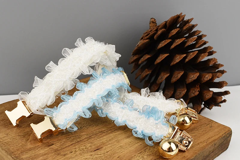 Collier de chat en dentelle réglable