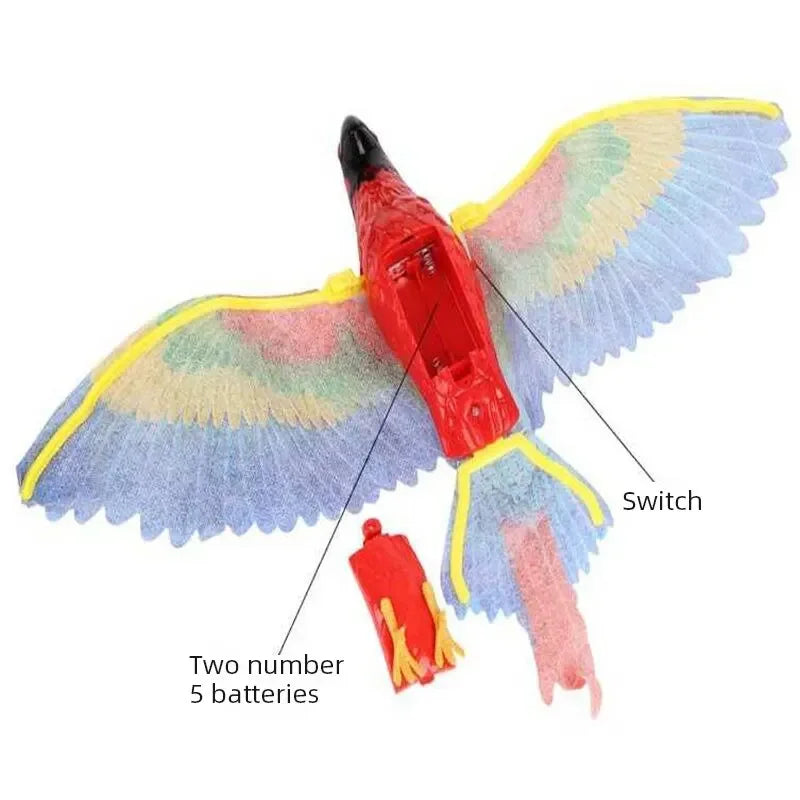 Electric Parrot Hanging Wire Circling Parrot Bird Cat Toy Funny Self-hey  Automatic Scratch Cat Stick Eagle Cat Interactive Toy
