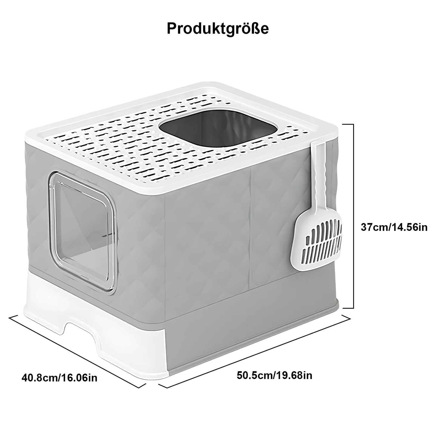 Cat Litter Box Semi-enclosed Splashproof Cat Tray Cat Toilet Cleaning Basin Supplies Self Cleaning Large Cat Toilet Litter Tray