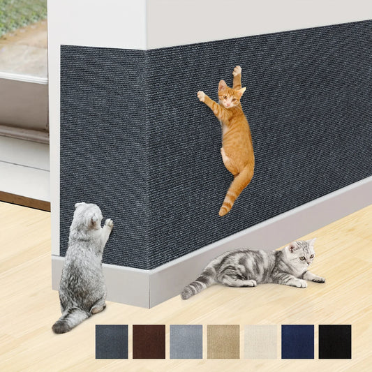 Self-Adhesive Cat Scratching Pad - Durable Polyester Felt Mat for Walls & Furniture Protection, Multi-Size Pack, Cat Scratcher