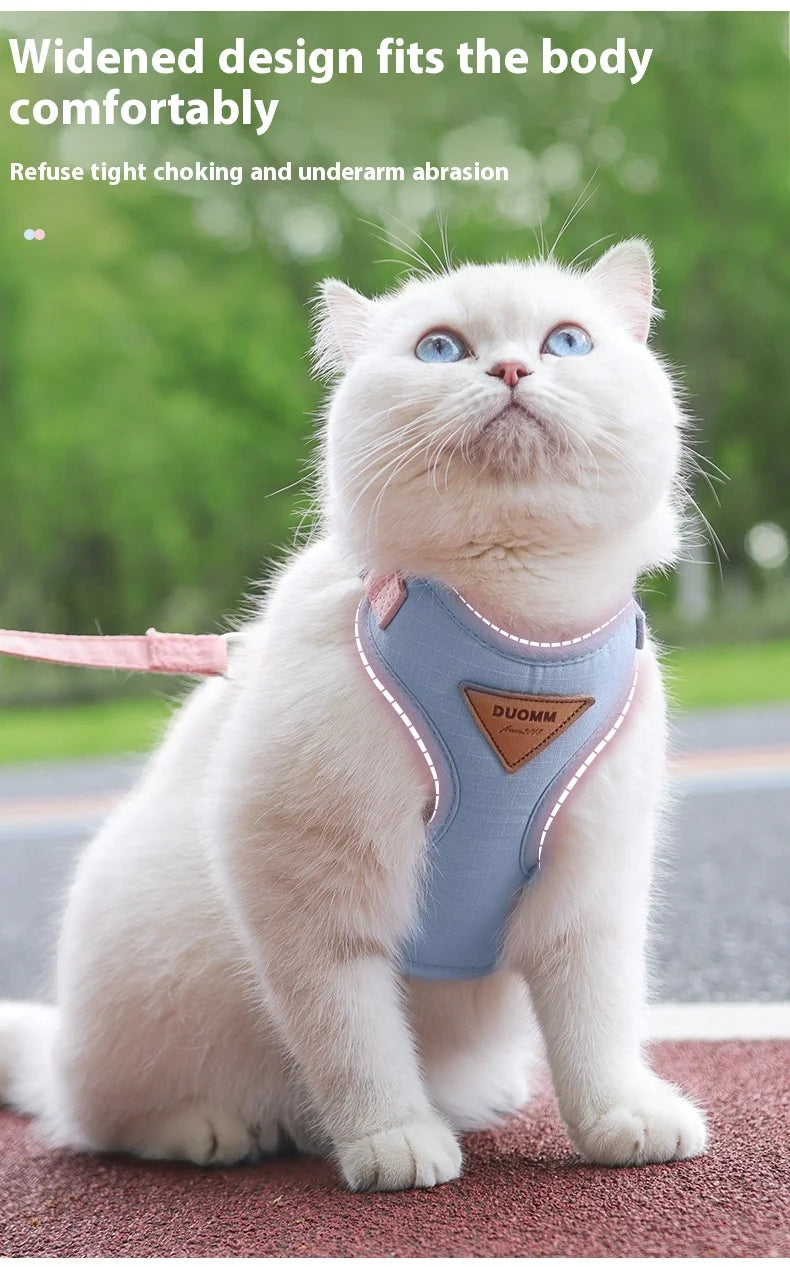 New pet leash anti-break free cat walking leash out pet chest strap adjustable cat leash