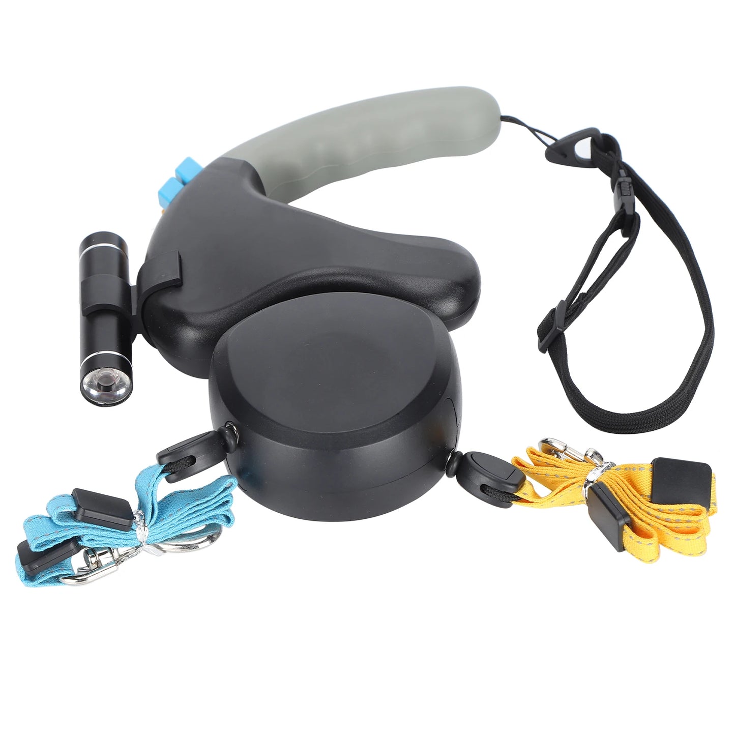 Pet Double-Head Traction Rope One for Two Traction Dog Double-Ended Retractable Leash with LED Light