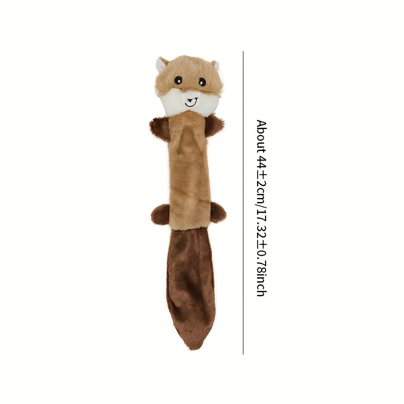 Plush Dog Chew Toys Set Interactive Dogs Toys for Dog Pet Teeth Cleaning Bite Resistance Durable Squirrel Raccoon Pet Supplies