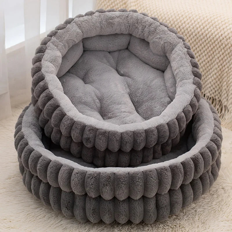 40/50/60cm Cat Bed Winter Warm Dog Sleeping Mat Round Pet Bed for Cats Small Medium Dogs Cozy Puppy Sleeping Bed Pet Supplies