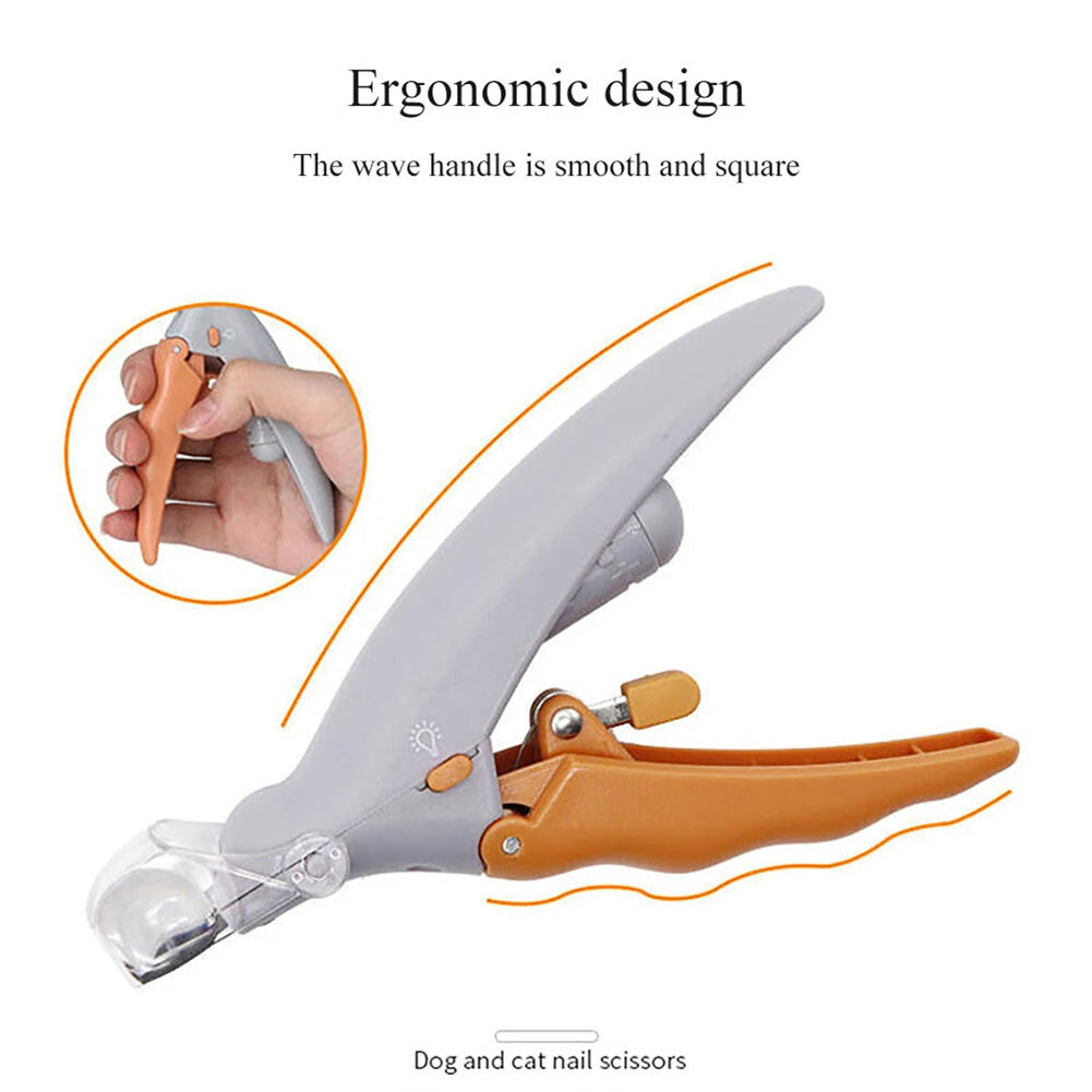 Nail Trimmer with LED Light Dog Cat Pet Clipper Scissors Toe Claw Clippers
