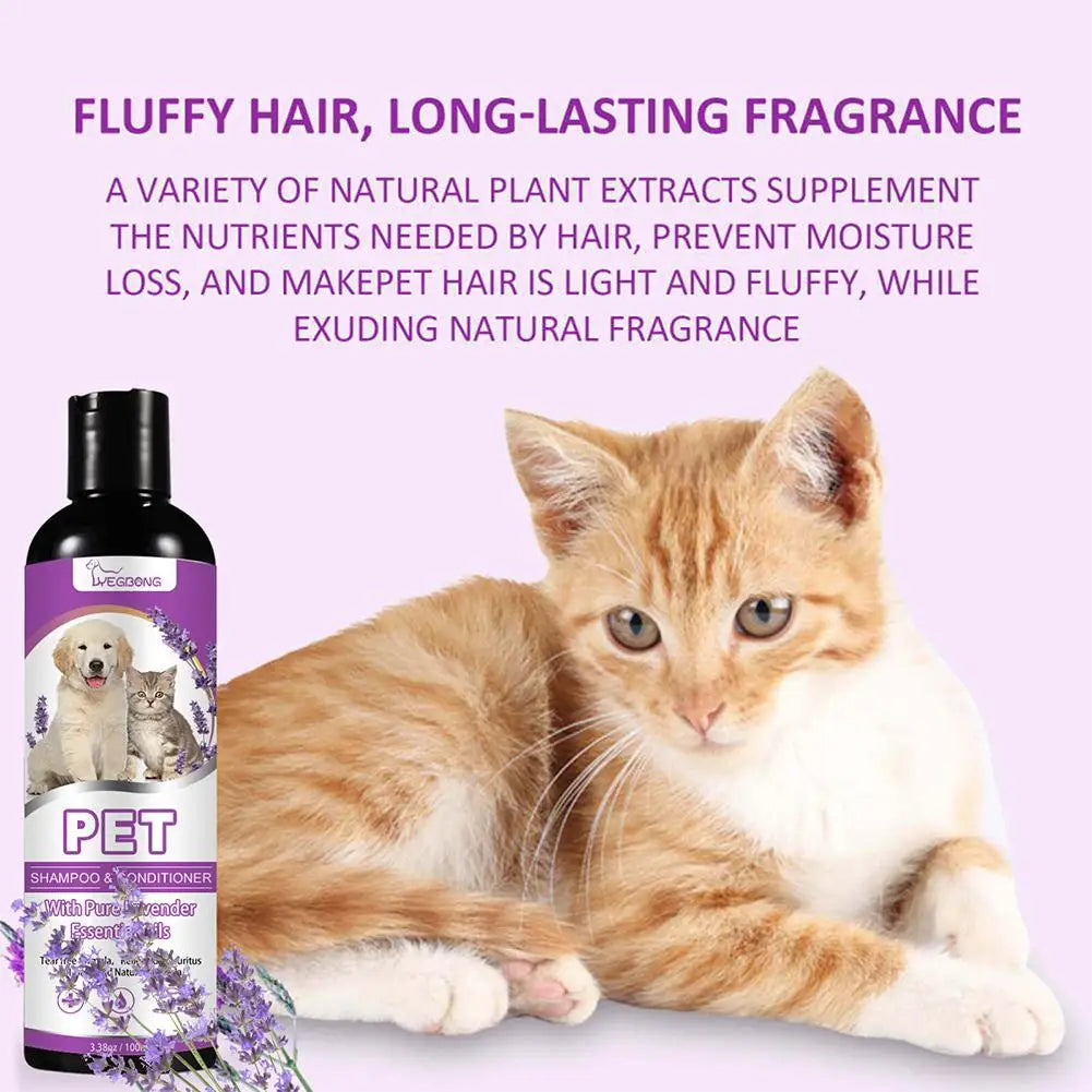 Puppy Shampoo for Dogs Cats Grooming Pet Flea Tick Control Relieve Itching Ph Balanced Cleaning Moisturizing Smooth Pet Shampoo