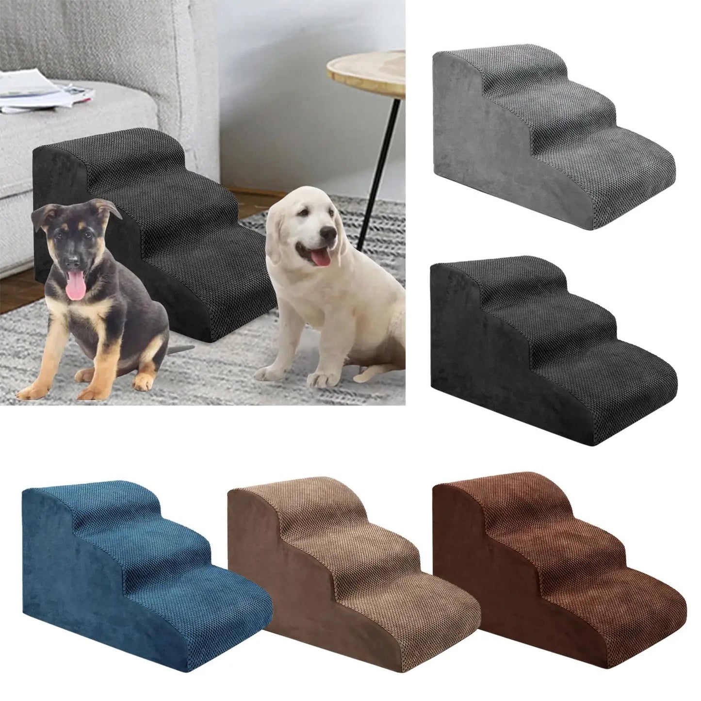 Cat Ramp Puppy Non Slip Bunny Pet Ladder Dog Stairs Steps Dog Ramp for Sofa Small Large Medium Dog Kitten Car Trucks Bed