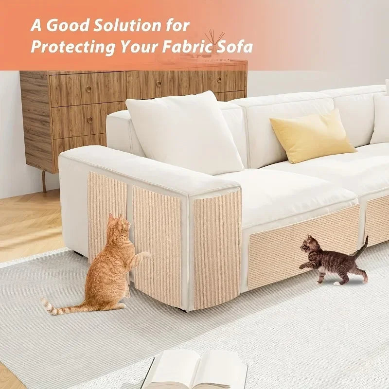 Self-Adhesive Cat Scratching Pad - Durable Polyester Felt Mat for Walls & Furniture Protection, Multi-Size Pack, Cat Scratcher