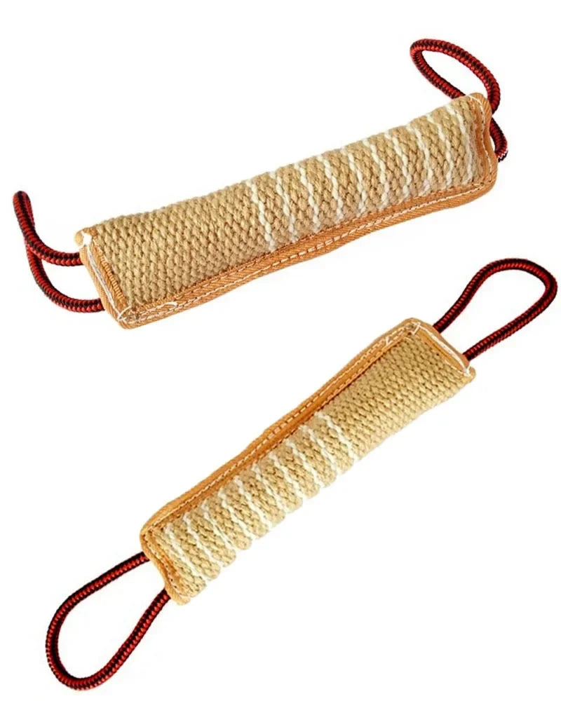 Interactive Pet Toys for Small and Large Dogs, Strong Handles, Jute Bite Pillow, Puppy Training Play Game, Durable Dog Tug Toy 2
