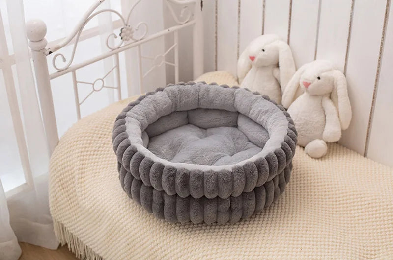 40/50/60cm Cat Bed Winter Warm Dog Sleeping Mat Round Pet Bed for Cats Small Medium Dogs Cozy Puppy Sleeping Bed Pet Supplies