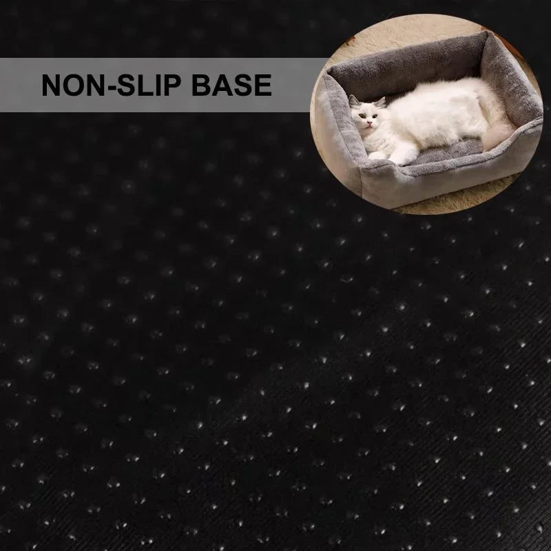 Fluffy Thickened Cat Bed Square Warm Comfortable Pets Cushion Pad with Non-slip Base Soft Large Dog Nest Winter Pet Supplies