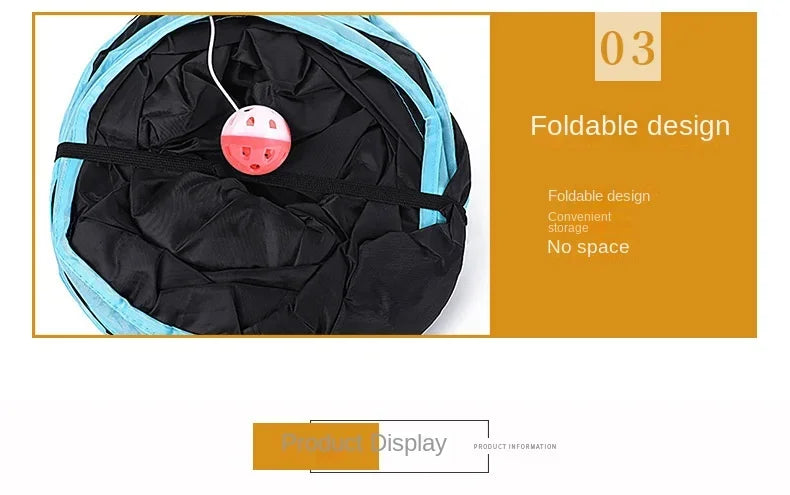 Cat Tunnel Foldable  Pet Supplies Cat S T Y Pass Play Tunnel Cat Toy Breathable Drill Barrel for Indoor loud paper