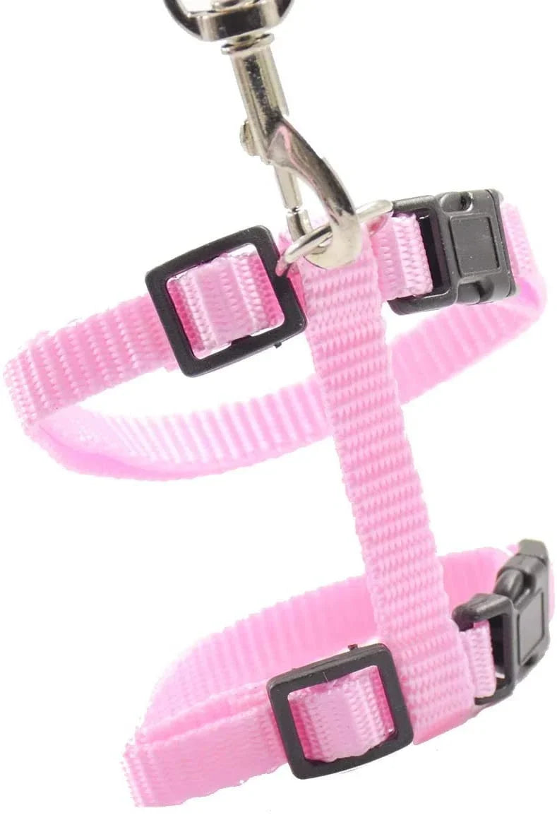 Kitten Cat Harness Leash Set Walking Escape Proof Adjustable Nylon Halter Collar Harness for Cats Puppy Rabbit Pet Accessories