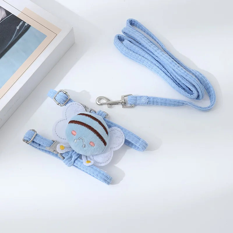 Cat Harness Cute Bee Style Pet Harnesses And Leashes Set Adjustable Harness for Cats Small Dogs Pug Chihuahua Cat Accessories