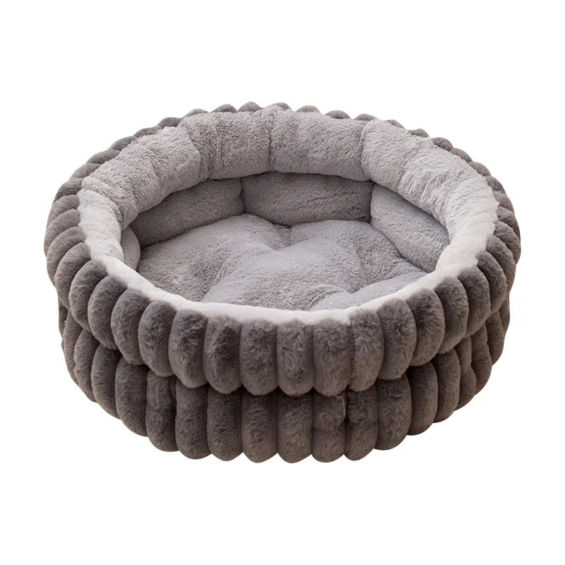 40/50/60cm Cat Bed Winter Warm Dog Sleeping Mat Round Pet Bed for Cats Small Medium Dogs Cozy Puppy Sleeping Bed Pet Supplies
