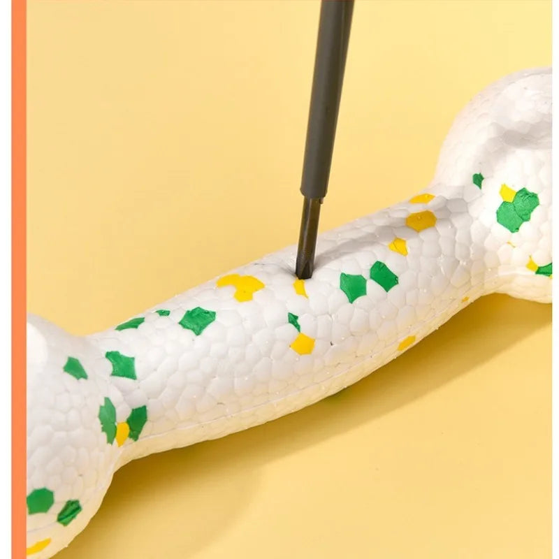 Dog interactive training toy with rope and bone for chewing - perfect for pet playtime!