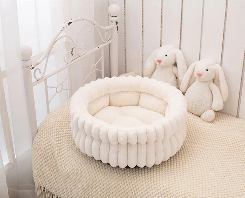 40/50/60cm Cat Bed Winter Warm Dog Sleeping Mat Round Pet Bed for Cats Small Medium Dogs Cozy Puppy Sleeping Bed Pet Supplies