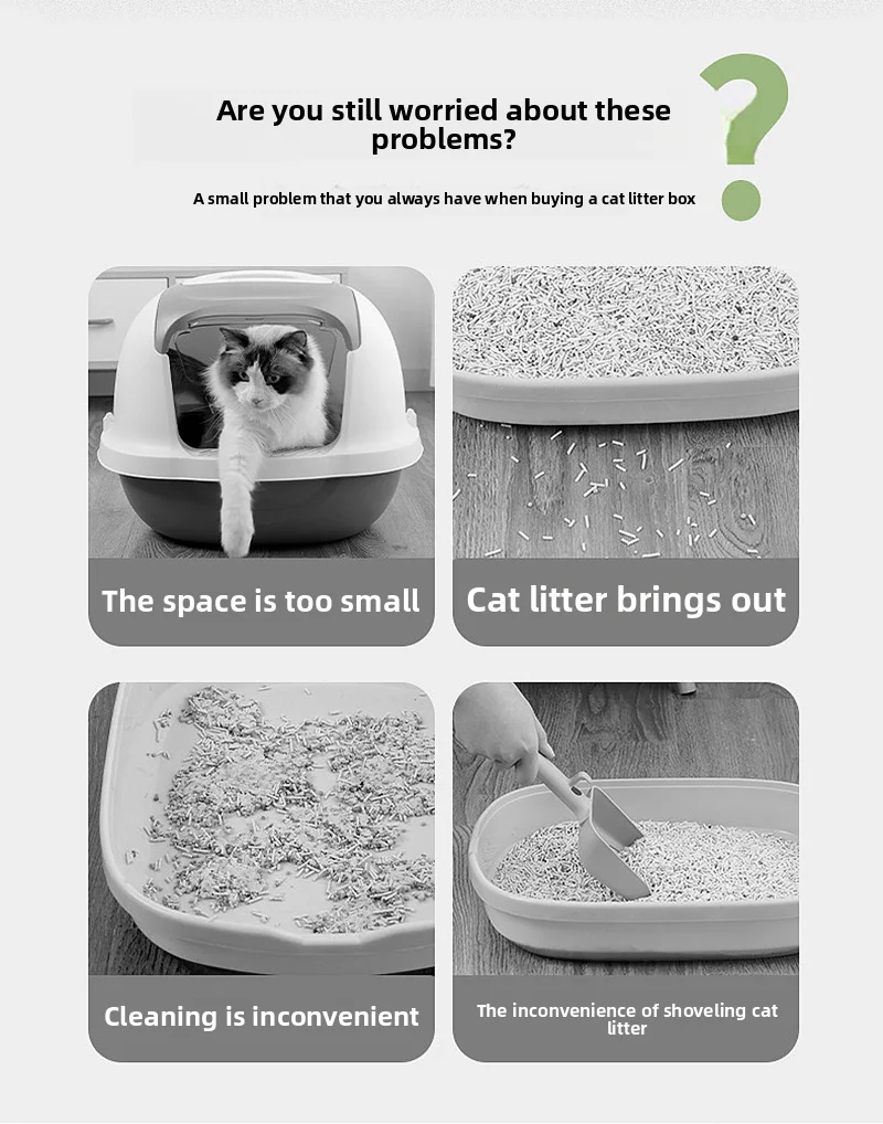 Pet Intelligent Cat Toilet, Electric Cat litter Box, Large Automatic Poop Scoop, Cat Litter Machine To Prevent Splashing Outside