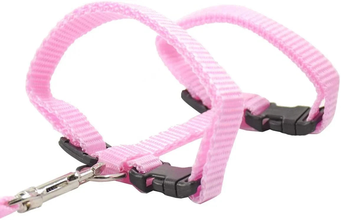 Kitten Cat Harness Leash Set Walking Escape Proof Adjustable Nylon Halter Collar Harness for Cats Puppy Rabbit Pet Accessories