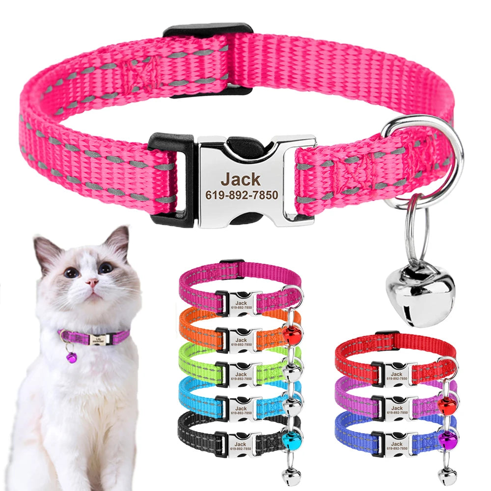Collier chat réfléchissant sécurité optimale