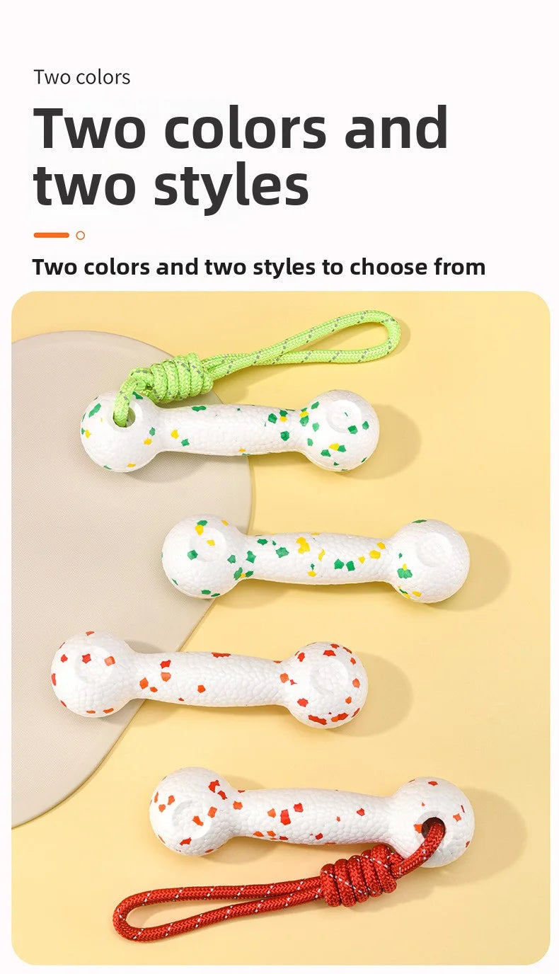 Dog interactive training toy with rope and bone for chewing - perfect for pet playtime!