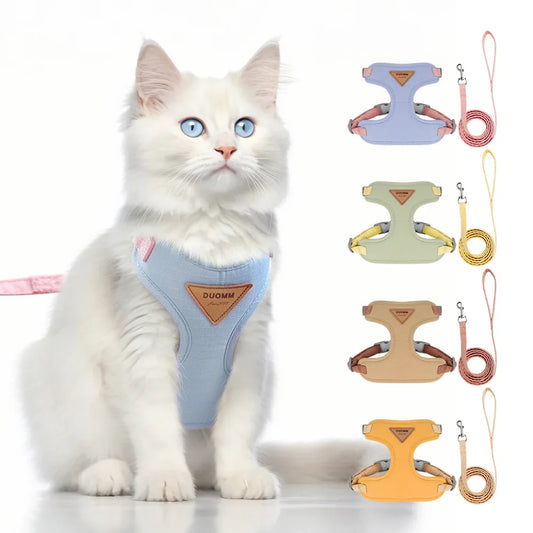 New pet leash anti-break free cat walking leash out pet chest strap adjustable cat leash