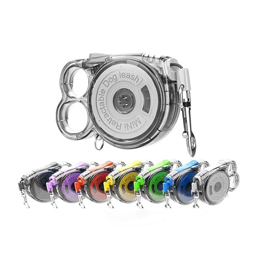 Automatic Retractable Small Dog Leash 3m Ultralight Portable Nylon with Locking Alloy Clip for Outdoor Jogging Hiking Travel