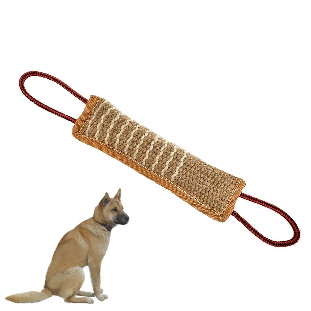 Interactive Pet Toys for Small and Large Dogs, Strong Handles, Jute Bite Pillow, Puppy Training Play Game, Durable Dog Tug Toy 2