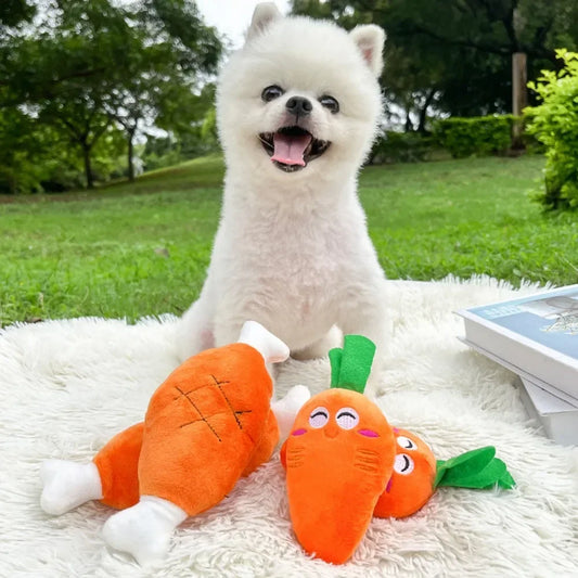 2pcs Puppy Plush Squeaky Toys for Small Medium Dogs Aggressive Chewers for Dog Cat Products Accessories  cane indistruttibili