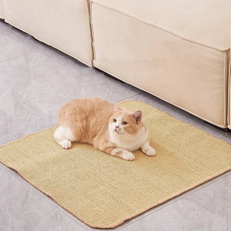 1pc Cat Scratcher Sisal Hemp Scratching Board Wall Scratching Pad Furniture Protective Scratching Post for Cat Paw Training