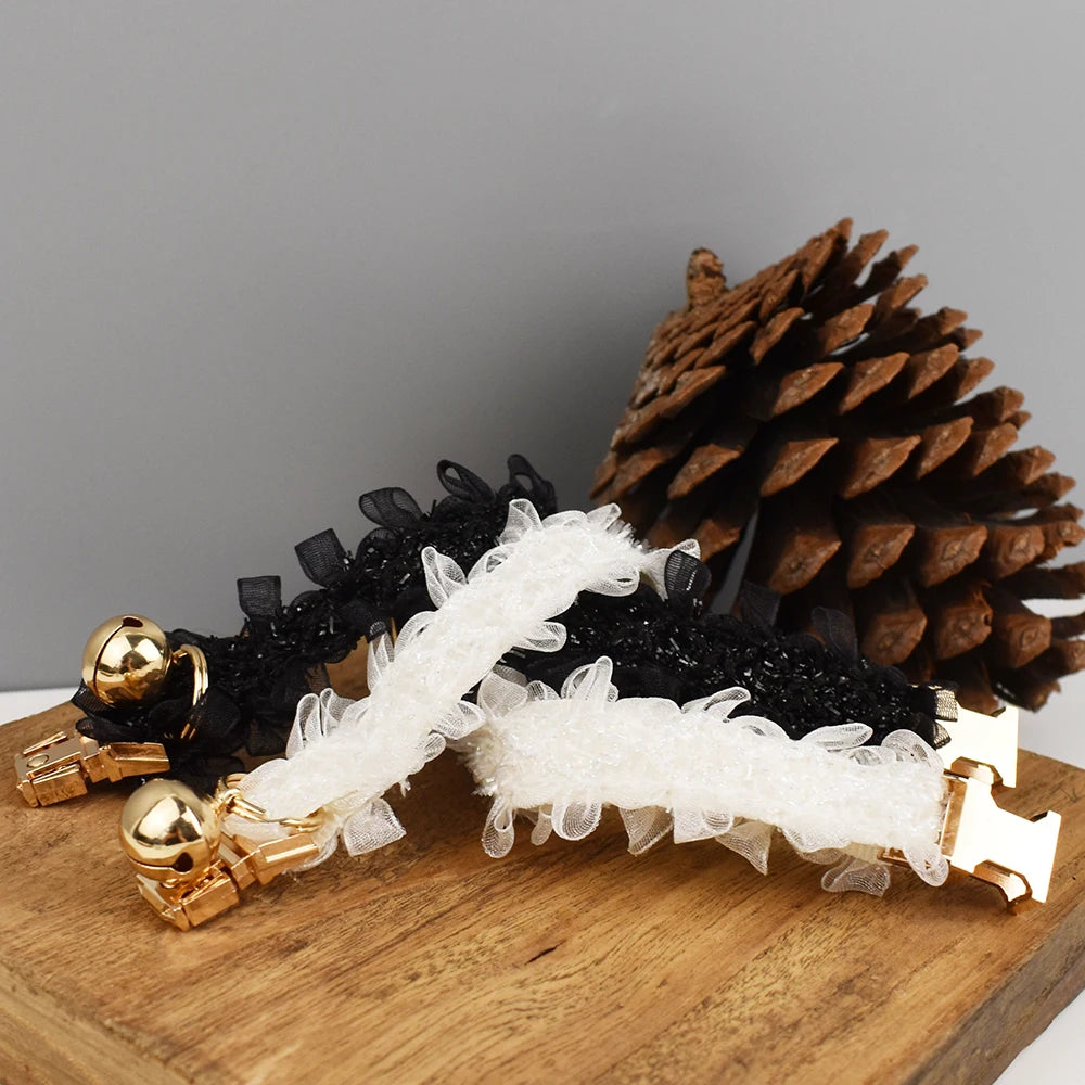 Collier de chat en dentelle réglable