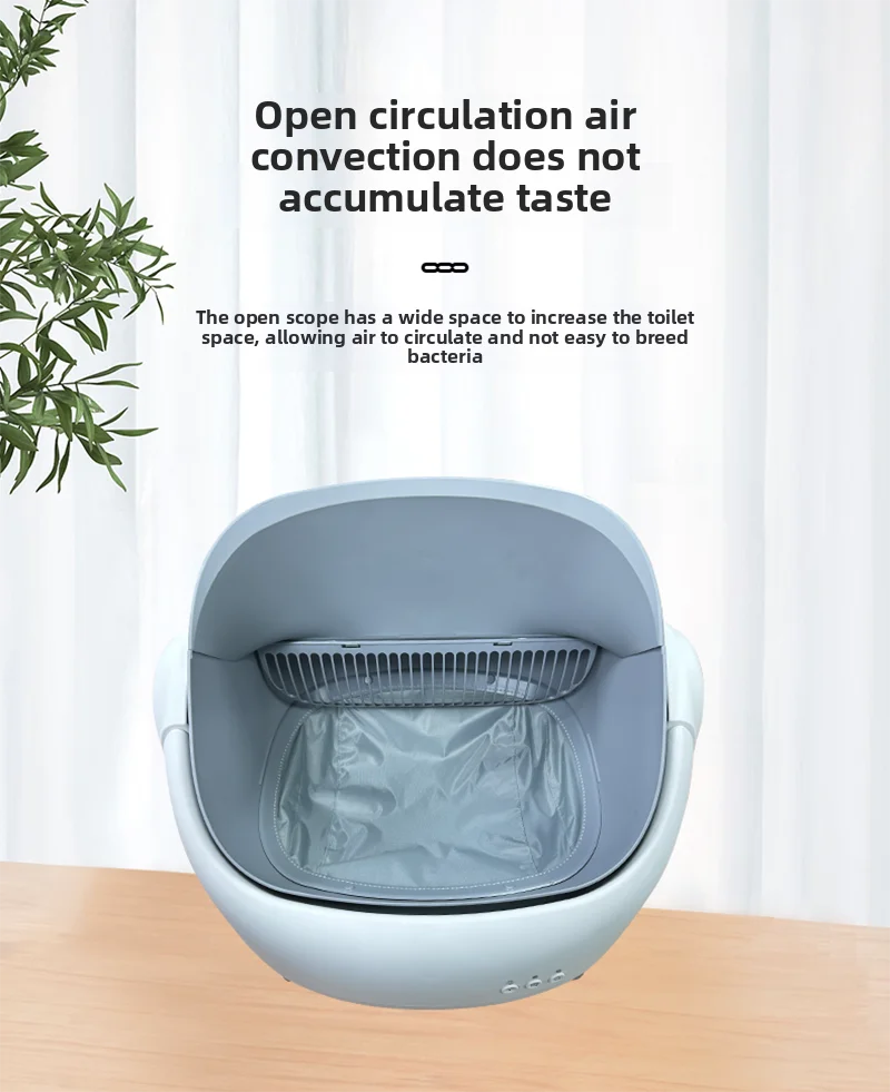 Pet Intelligent Cat Toilet, Electric Cat litter Box, Large Automatic Poop Scoop, Cat Litter Machine To Prevent Splashing Outside