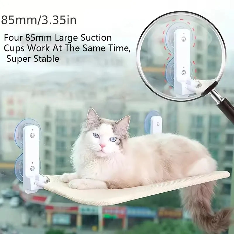 New Cat Hammock Suction Cup Foldable Hammock Suspended Cat Nest Cat Bed Balcony Window Glass Cat Hammock Cat House