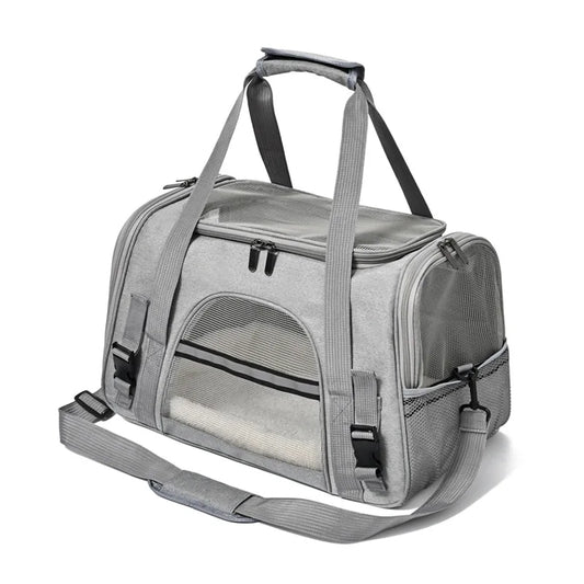 Pet Carrier Portable Cat And Dog Outgoing Bag Breathable Pet Car Carrying Bag Airline Approved Transport for Dogs Cats Outgoing