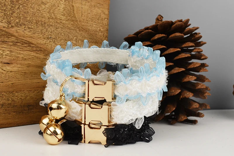 Collier de chat en dentelle réglable